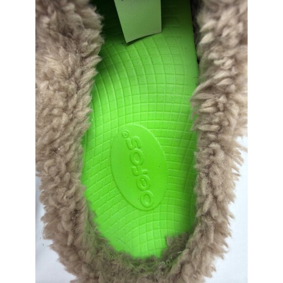 OOFOS Womens W9 EU40 OOcoozie Mule Shoes Brown Plush Lined Recovery Clogs - Picture 3 of 5